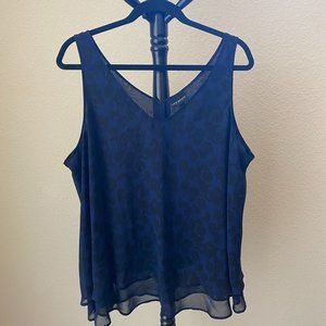 Lane Bryant, Blue and Black Tank Top, Shell, Size 22